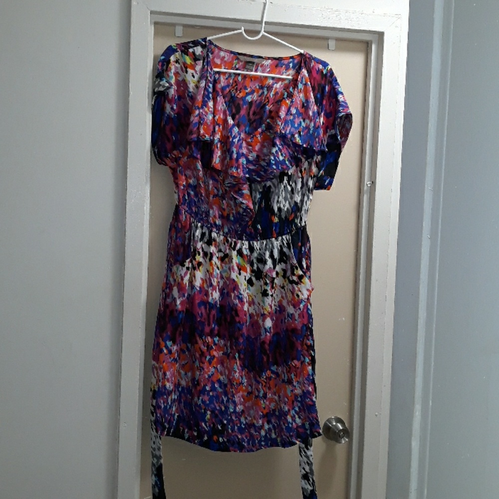 100% Polyester Multicoloured Print Dress